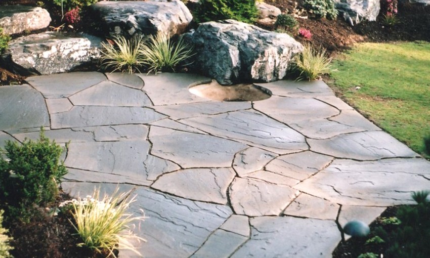 Flagstone Patio & Water Feature