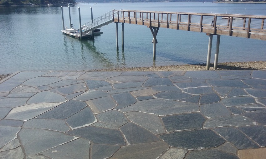 View more about Waterfront Flagstone Patio: Birch Creek Flagstone in Rosedale