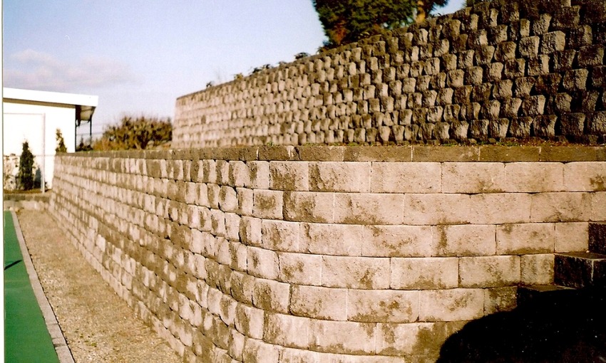 Tennis Court Retaining Wall