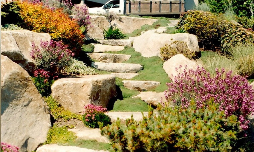 View more about Natural Stone Steps Featured in Rockery Garden