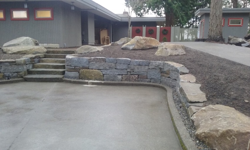 View more about Large Boulder Retaining Wall - Minter Area
